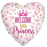 17 Inch Welcome Little Princess Pink Foil Balloon 22